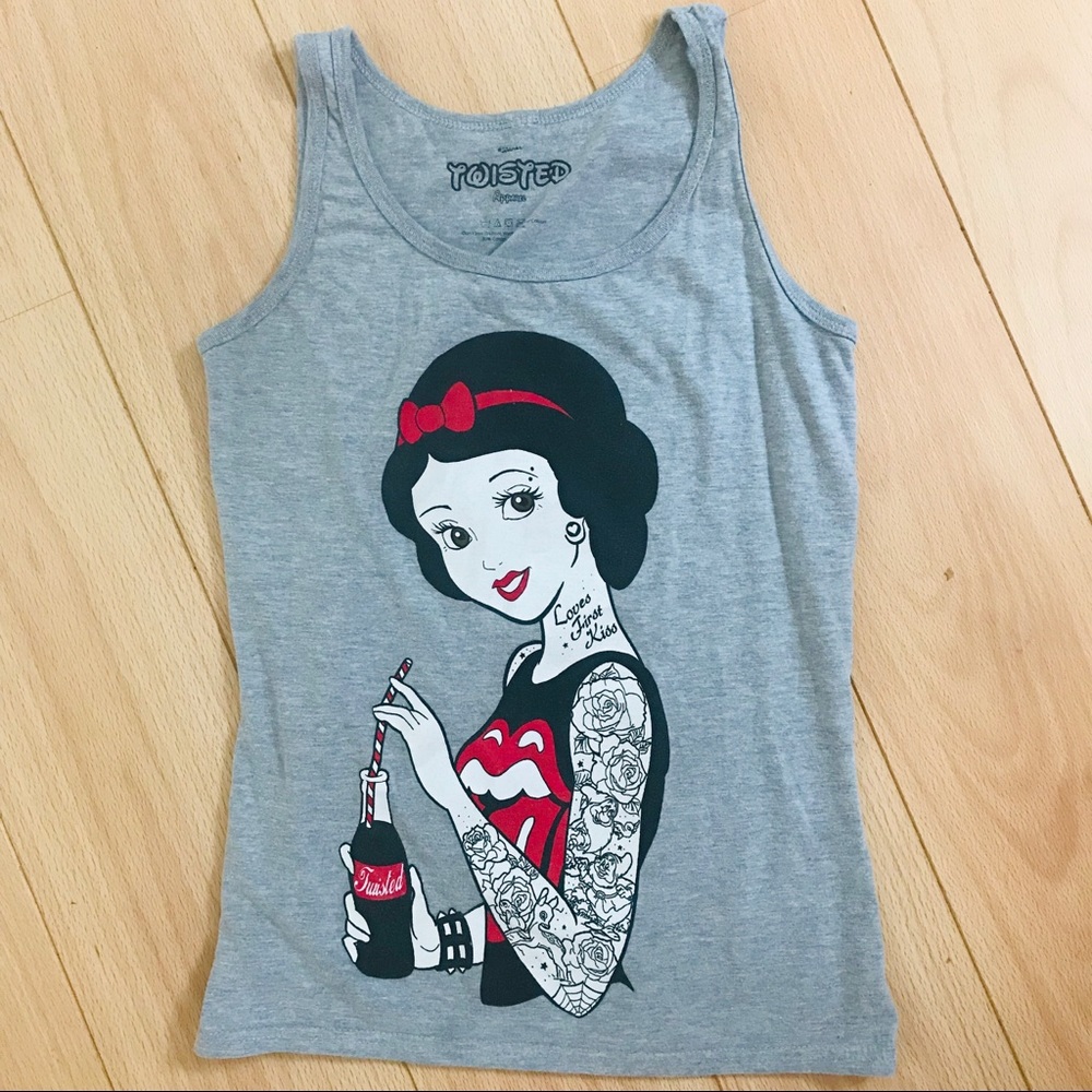 ☀️Sale☀️Tattooed Snow White Twisted Tank